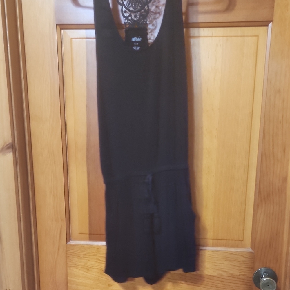 Aerie Black Lace-Back Romper Size Small